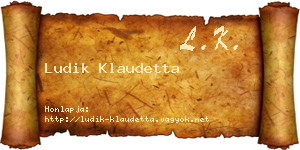 Ludik Klaudetta névjegykártya